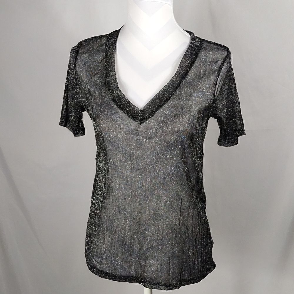 One Clothing Los Angeles Sheer Metallic Tee